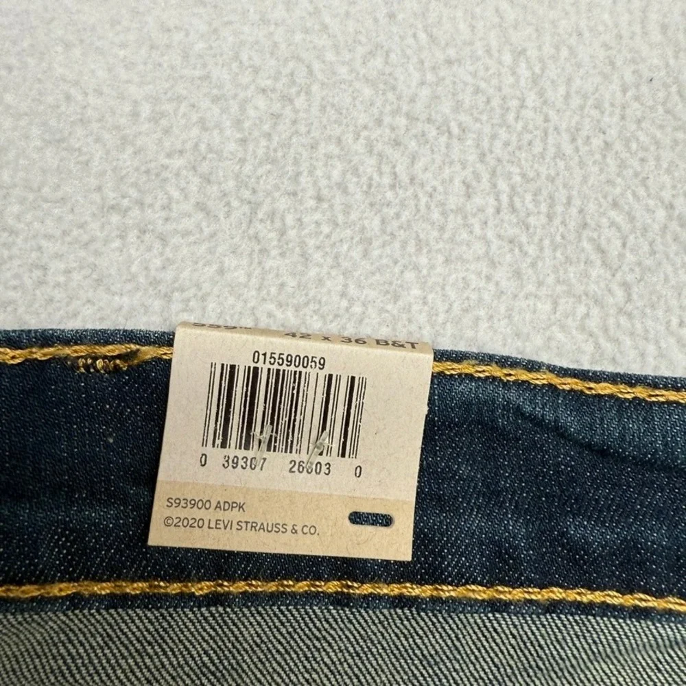 Levi Jeans Men 42x36 Blue 559 Relaxed Straight Big & Tall Stretch Denim Dark NEW